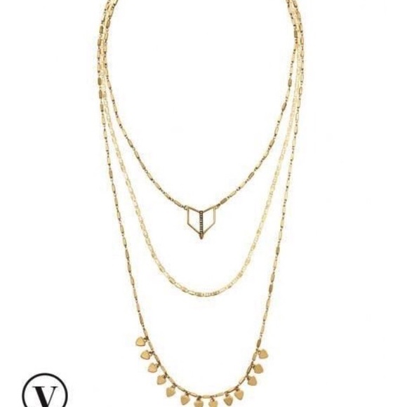 Stella & Dot | New Gold Layered 7-in-1 Layered Terra Gold Necklace - Picture 6 of 8
